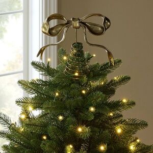 New Studio McGee Threshold Target Gold Metal Bow Christmas Topper